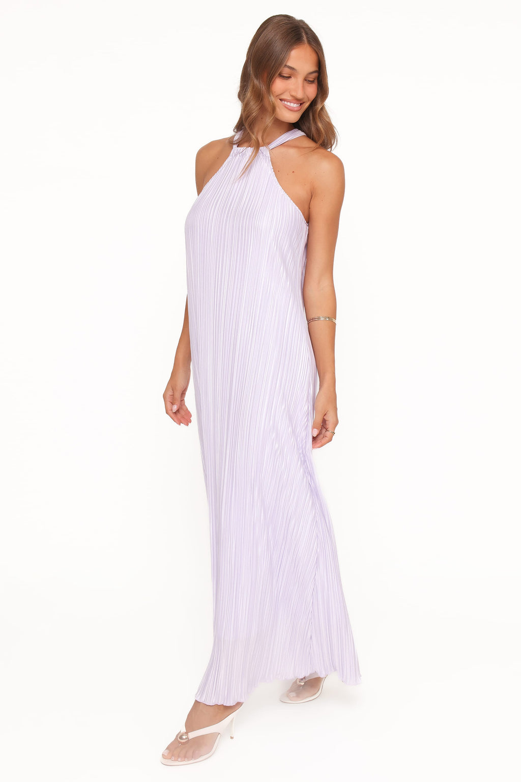 Maxikleid mit Neckholder – Lavendel