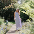 Maxikleid mit Neckholder – Lavendel
