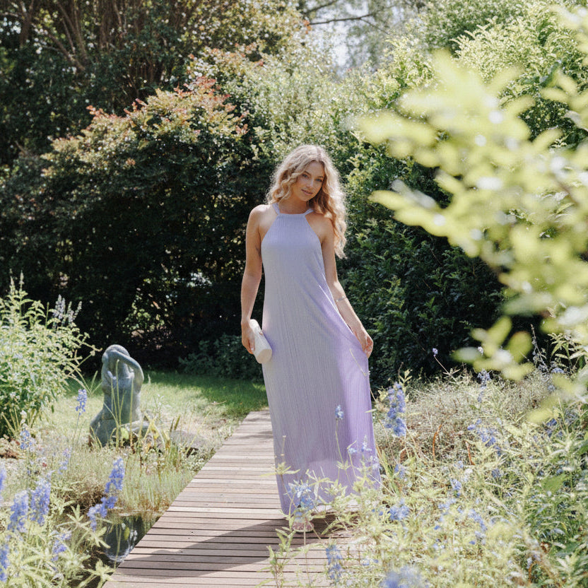 Halter Maxi Dress - Lavender
