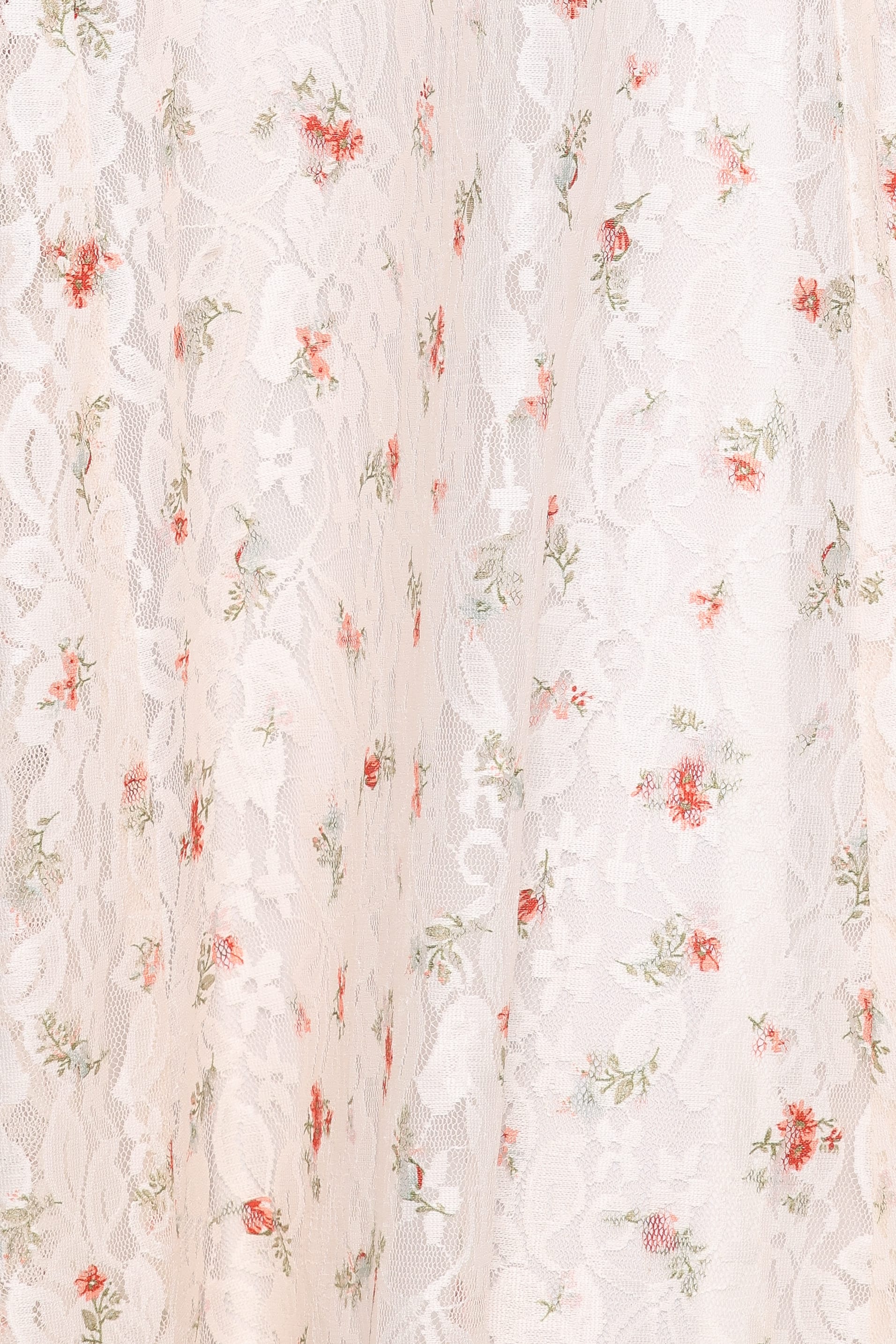 Maxi Dress - White Floral Lace