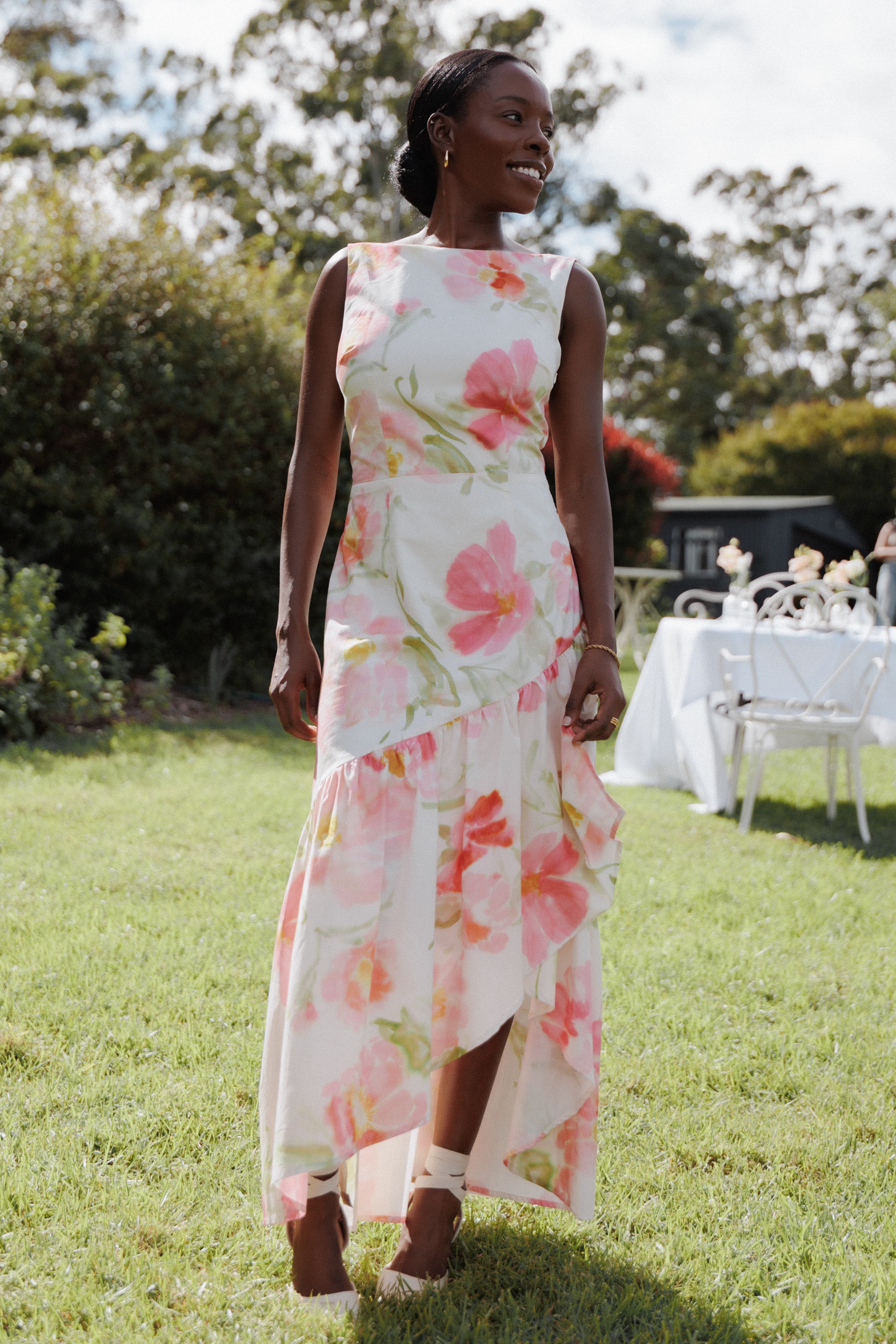 Maxi Dress - Pink Garden Floral