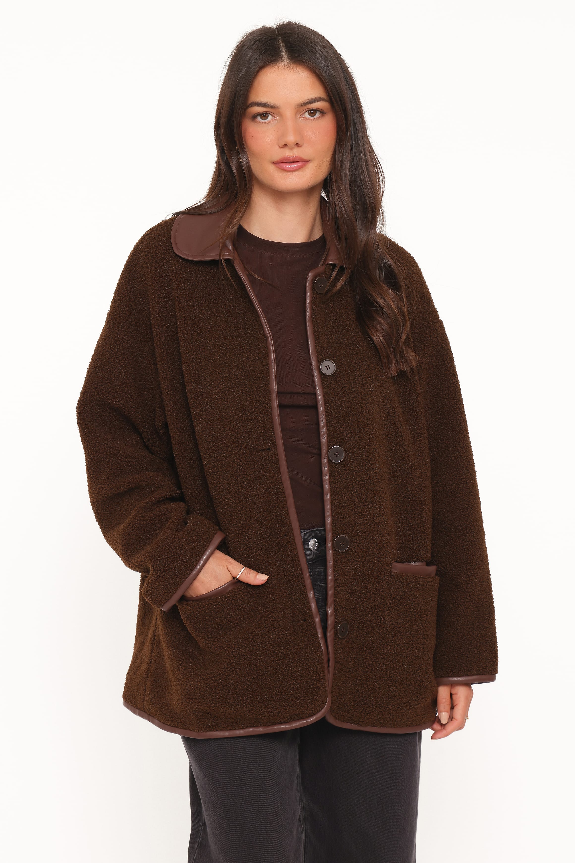 Warm Car Coat - Espresso Brown