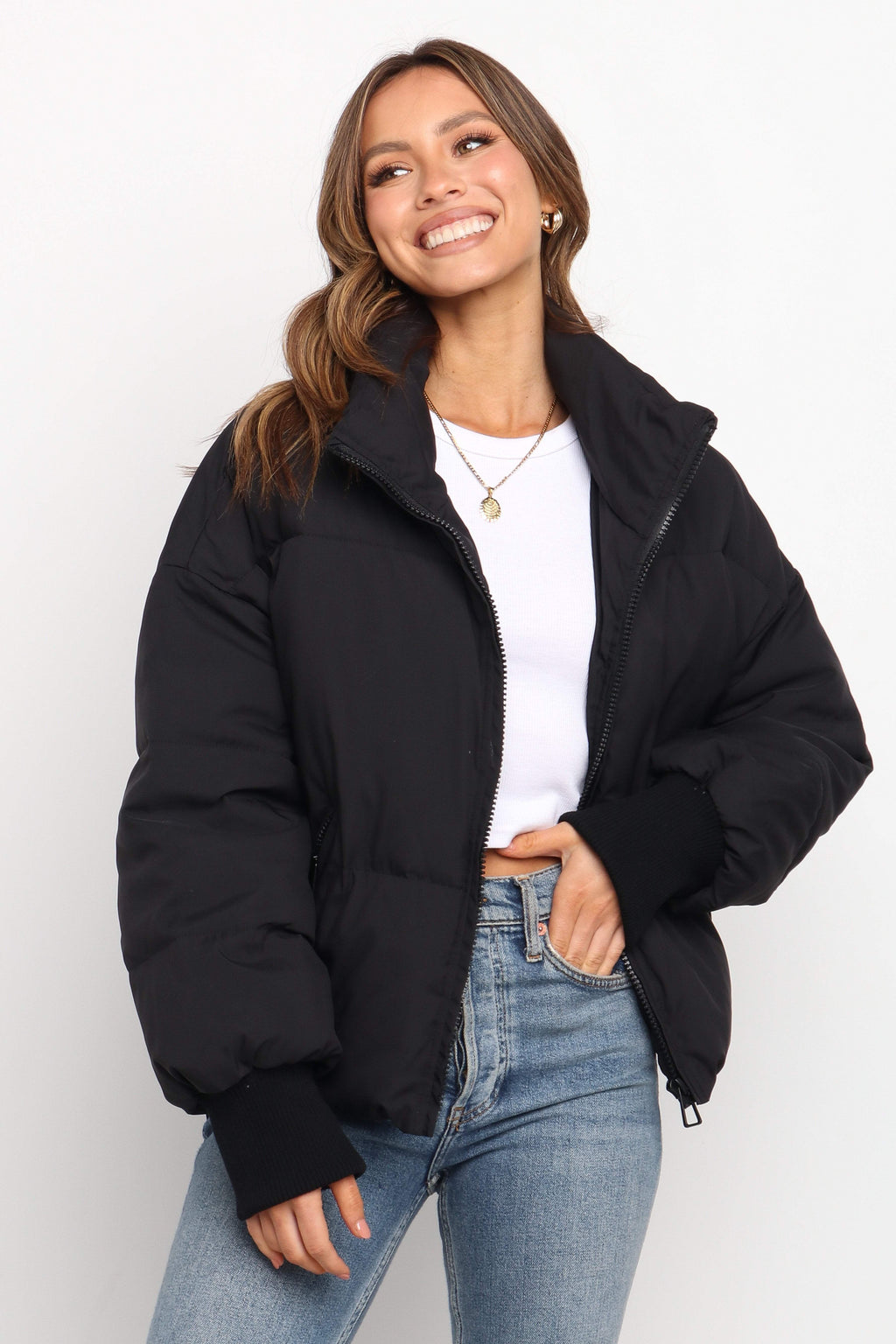 Steppjacke – Schwarz