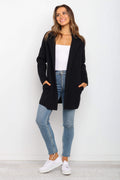 Long Knit Coat - Black